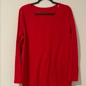 Classic Red Long Sleeve Top